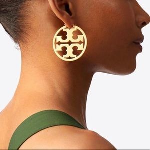 Tory Burch Gold Miller Logo Earring